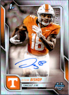Desean Bishop RC 2025 Bowman U Chrome Refractor Rookie Auto SP 274/299-1
