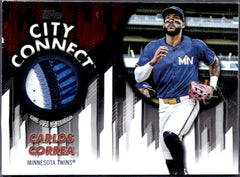 Carlos Correa 2026 Topps Black City Connect Game Used Patch SP 4/10-1