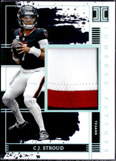Cj Stroud 2025 Impeccable Silver Immense Jersey Patch SP 4/25-1