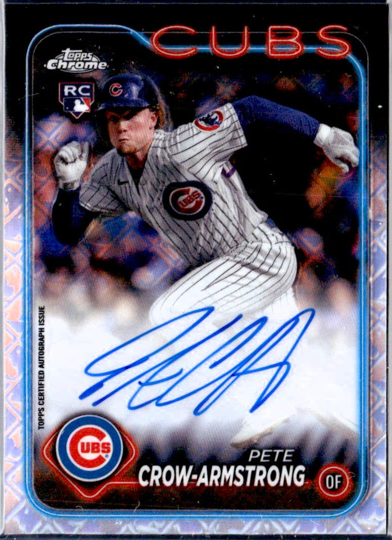 Pete Crow-Armstrong RC 2024 Topps Chrome Logofractor Rookie Auto