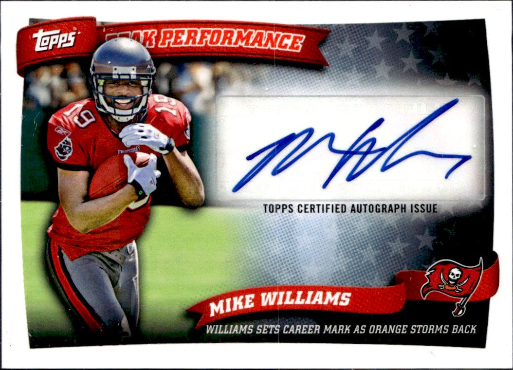 Mike Williams RC 2010 Topps Peak Performance Rookie Auto