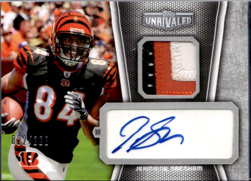 Jerome Gresham RC 2010 Topps Unrivaled Rookie Patch Auto SP 22/221-1