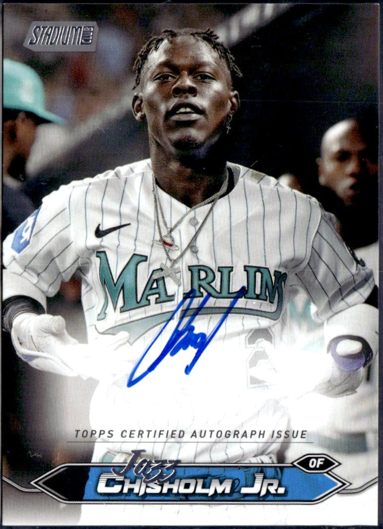 Jazz Chisholm Jr 2024 Topps Stadium Club On Card Auto