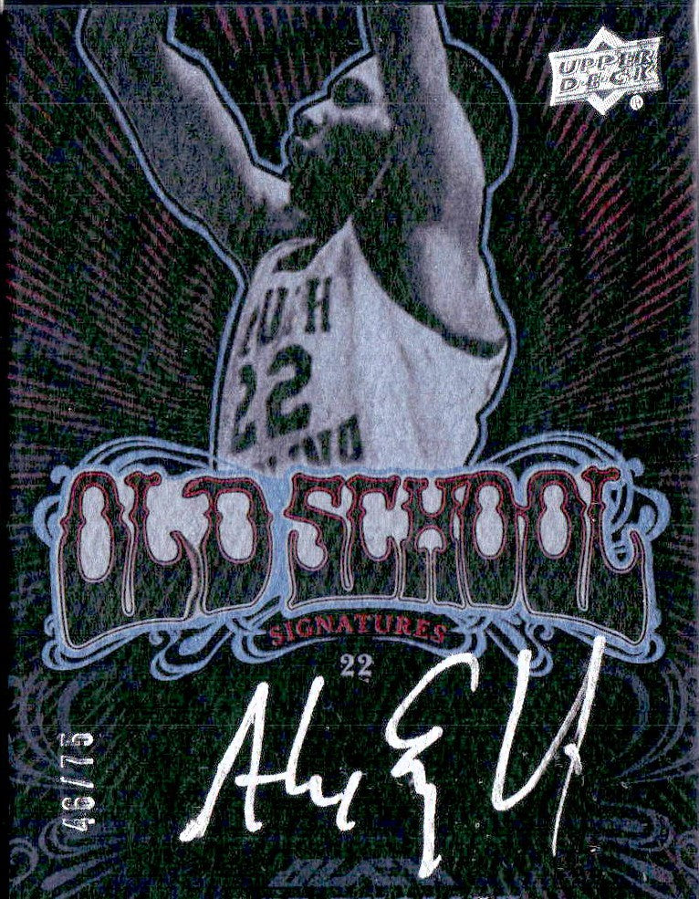 Alex English 2013-14 UD Black Old School Auto SP 46/75-1