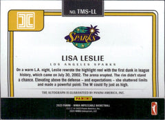 Lisa Leslie 2025 Impeccable WNBA Timeless Moments On Card Auto SP 2/49-2