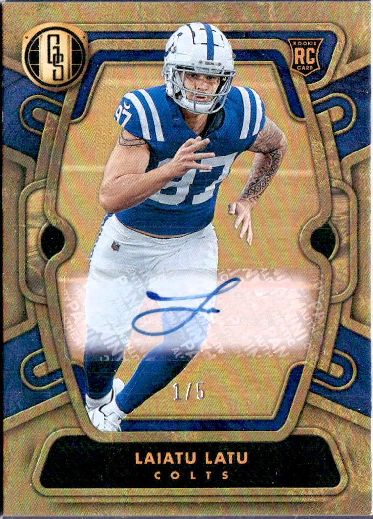 Laiatu Latu RC 2024 Panini Gold Standard Black Rookie Auto SP 1/5
