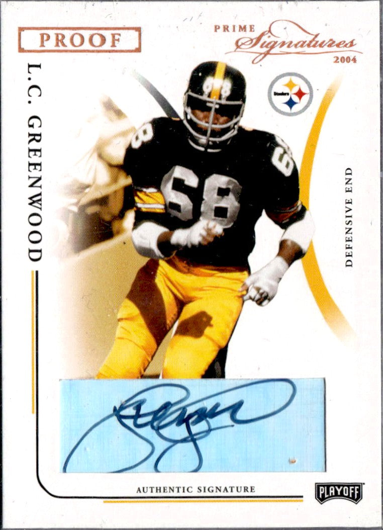 LC Greenwood 2004 Playoff Prime Signatures Proof Auto SP 27/96-1