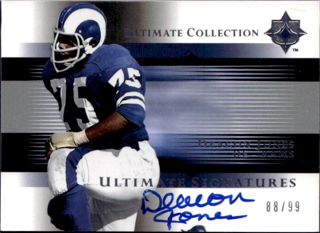 Deacon Jones 2005 Upper Deck Ultimate Collection On Card Auto SP 88/99