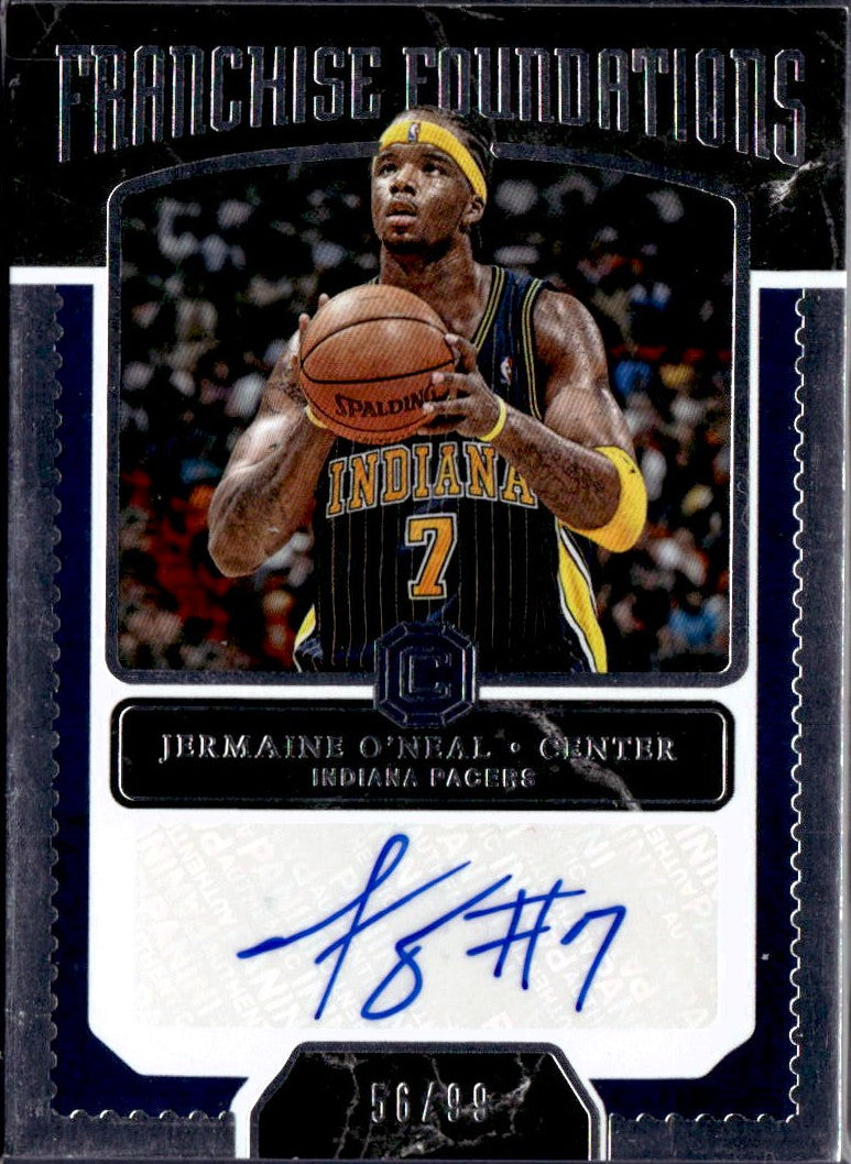 Jermaine O'neal 2017-18 Panini Cornerstones Franchise Foundations Auto SP 56/99