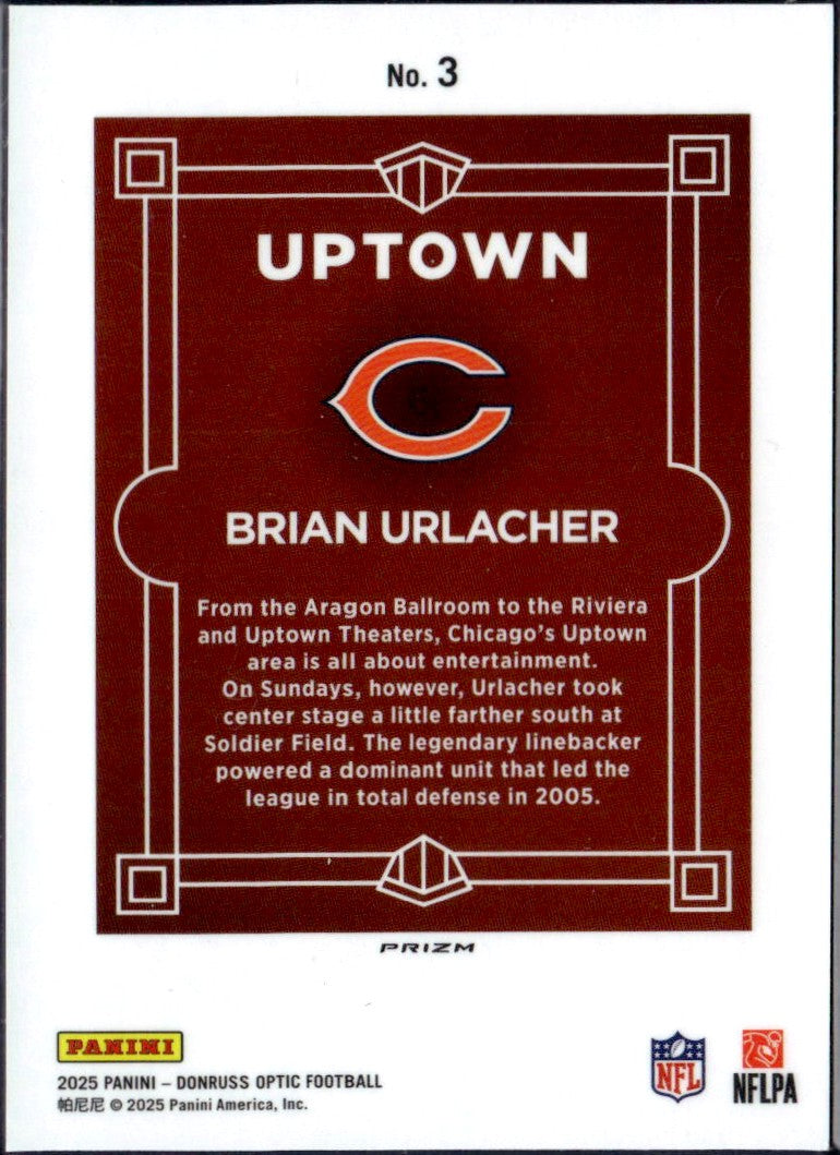 Brian Urlacher 2025 Donruss Optic Uptown Case Hit SSP #3