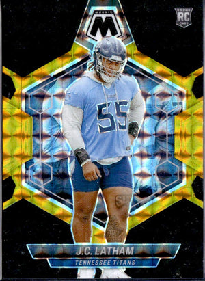 JC Latham RC 2024 Panini Mosaic Black Gold Choice Prizm Rookie SP 1/8