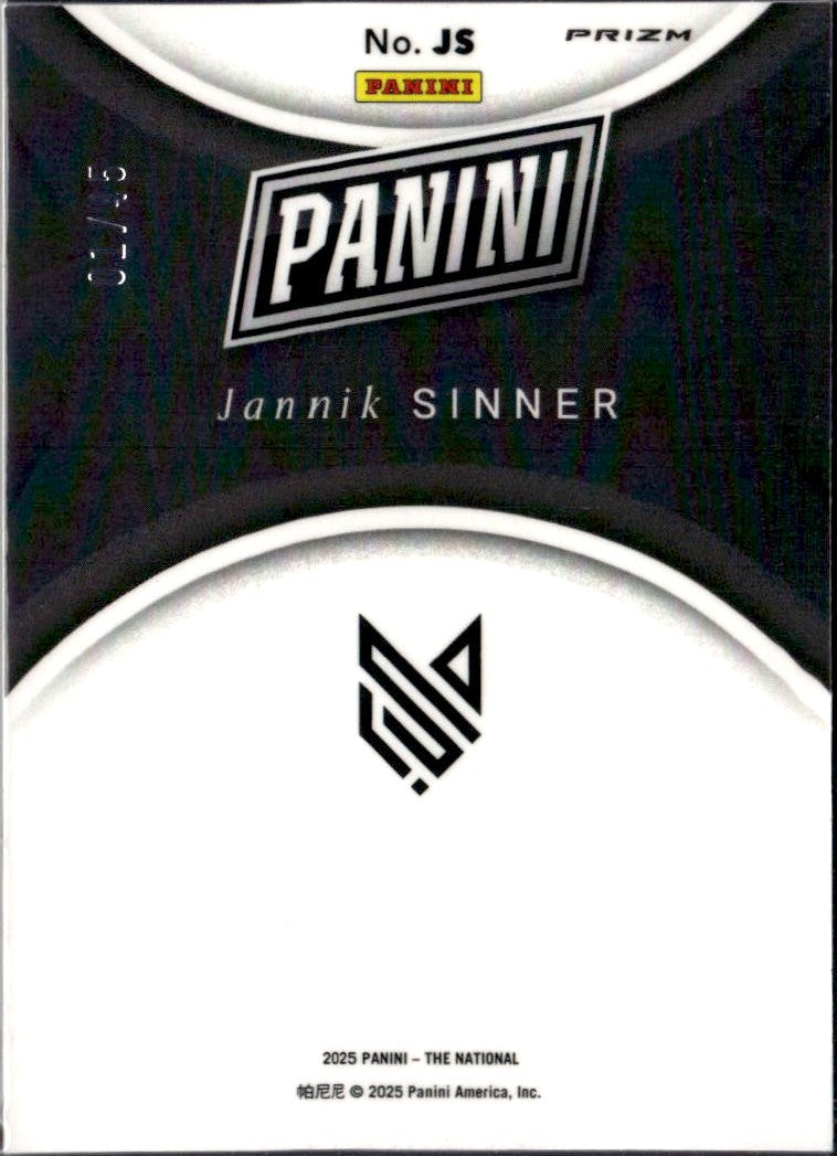 Jannik Sinner 2025 Panini National Convention Vinyl Splash Case Hit SP 1/45