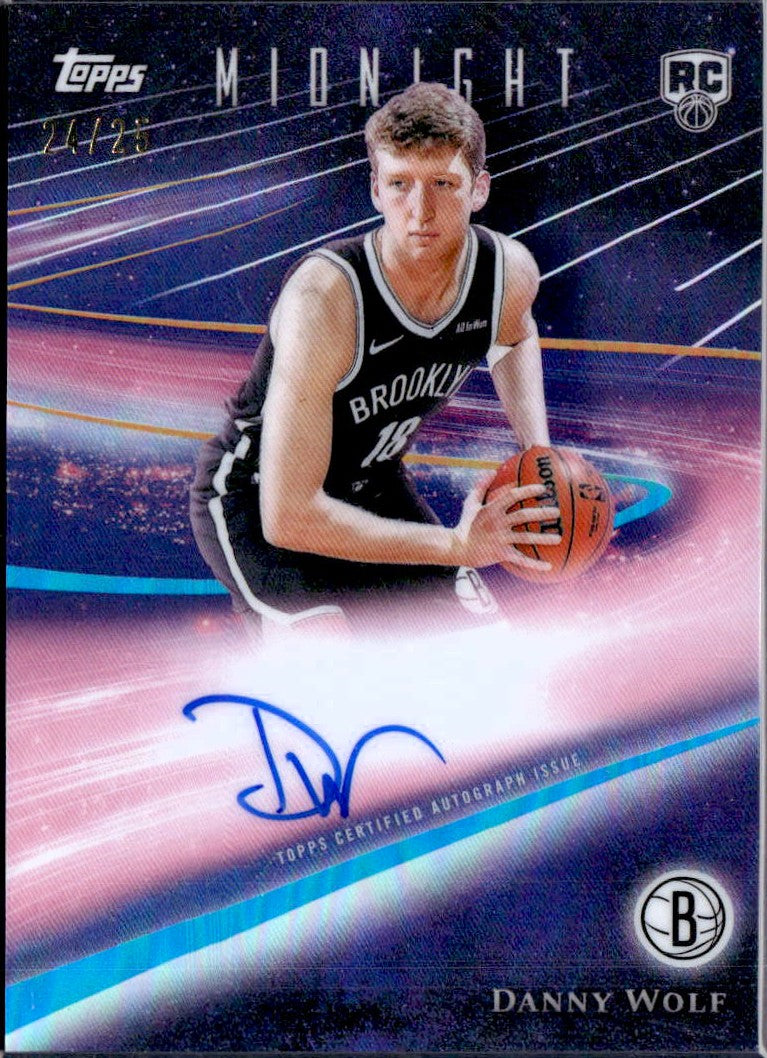Danny Wolf RC 2025-26 Topps Midnight Moonrise Horizon Rookie Auto SP 24/25