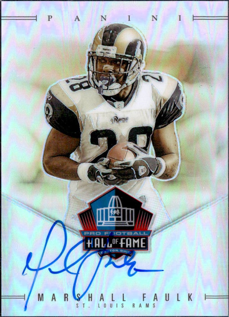 Marshall Faulk 2025 Panini Hall Of Fame Silver On Card Auto SP 22/50