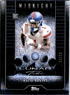 Malik Nabers RC 2024 Topps Midnight Winter Solstice Lunar Tide Rookie SP 2/35-1