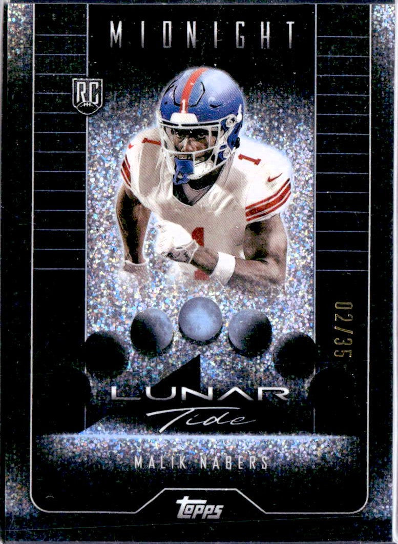 Malik Nabers RC 2024 Topps Midnight Winter Solstice Lunar Tide Rookie SP 2/35