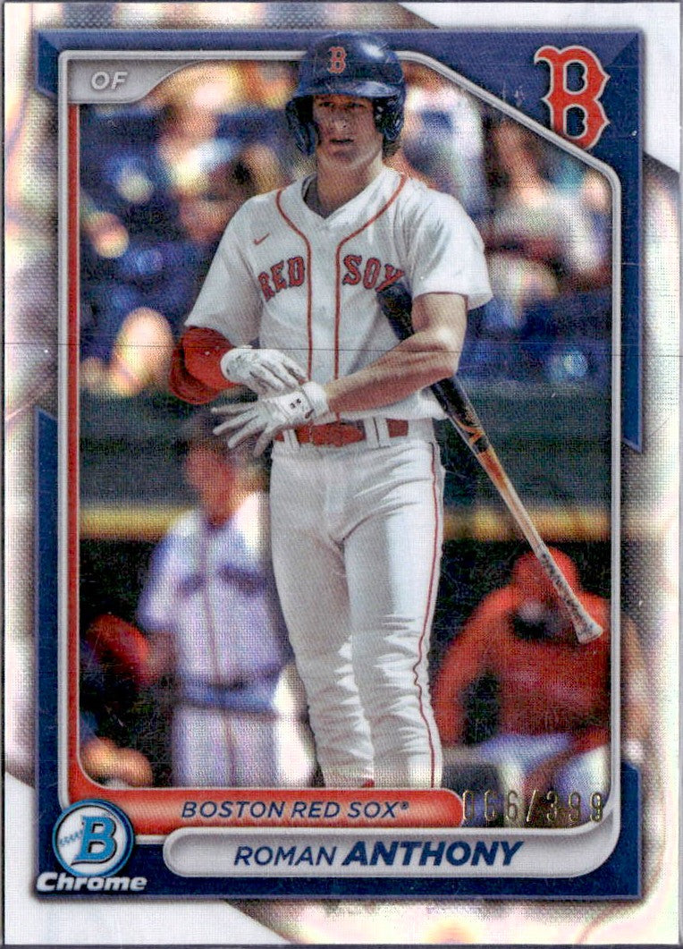 Roman Anthony RC 2024 Bowman Chrome Lava Refractor Prospect Rookie SP 66/399