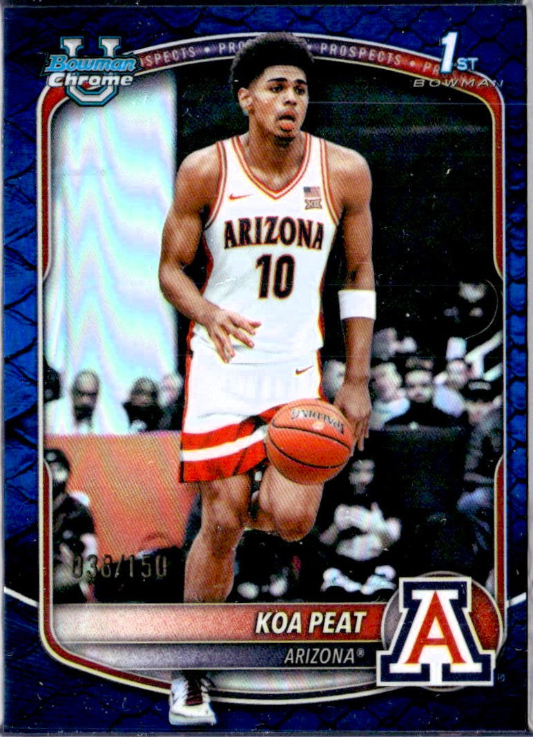 Koa Peat RC 2025-26 Bowman U Chrome Blue Reptilian Rookie SP 38/150-1
