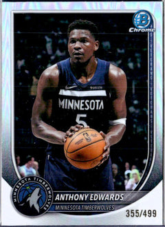 Anthony Edwards 2025-26 Bowman Chrome Refractor SP 355/499-1