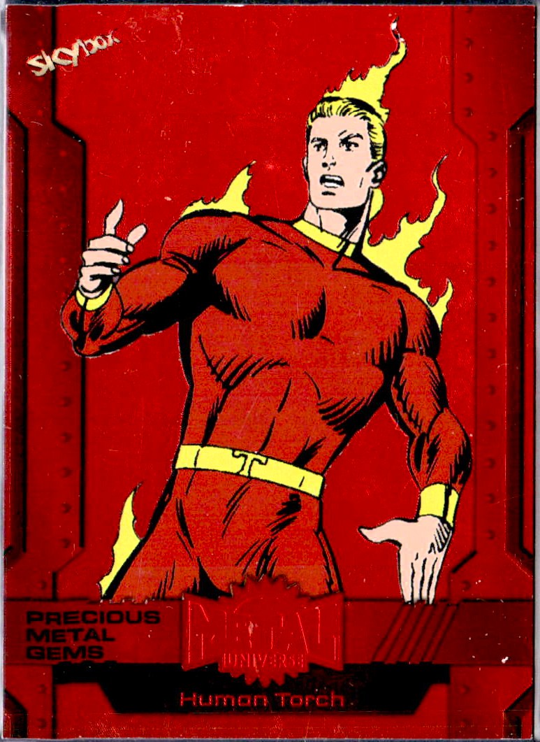 Human Torch 2023 Upper Deck Marvel Metal Universe Red Precious Metal Gems SP 59/100