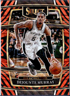 Dejounte Murray 2021-22 Panini Select Concourse Tiger Stripe Prizm SSP #43-1
