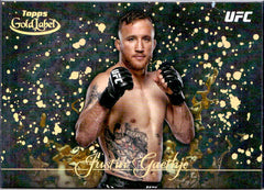 Justin Gaethje 2024 Topps Gold Label UFC Gold Splatter SSP-1