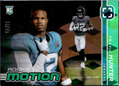 Travis Hunter RC 2025 Panini Photogenic Green Rookies In Motion SP 16/25-1