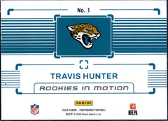 Travis Hunter RC 2025 Panini Photogenic Green Rookies In Motion SP 16/25-2