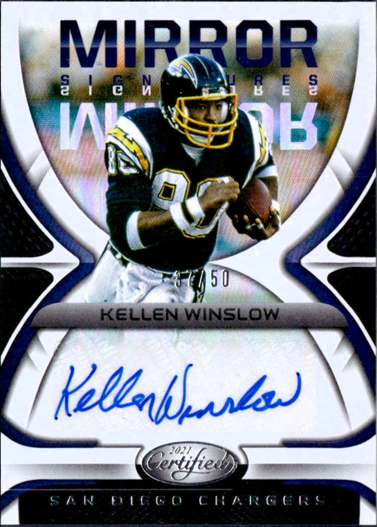 Kellen Winslow 2021 Panini Certified Mirror Signatures Auto SP 37/50-1
