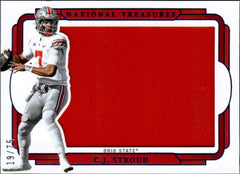 Cj Stroud 2025 National Treasures Collegiate Blue Jumbo Patch SP 19/75-1