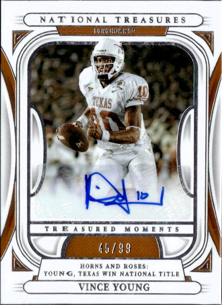 Vince Young 2025 National Treasures Collegiate Treasured Moments Auto SP 45/99-1