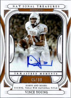 Vince Young 2025 National Treasures Collegiate Treasured Moments Auto SP 45/99-1
