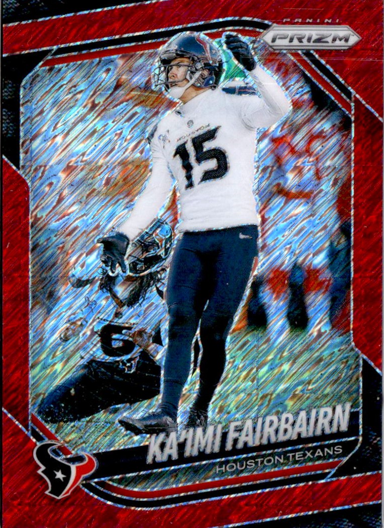 Ka'imi Fairbairn 2025 Panini Prizm Red Shimmer SP 21/49