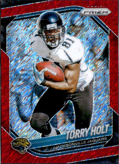 Torry Holt 2025 Panini Prizm Red Shimmer SP 17/49-1