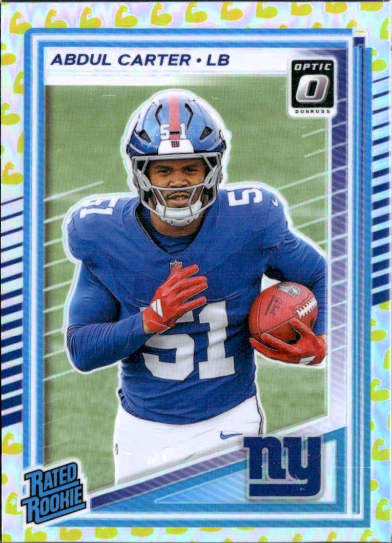 Abdul Carter RC 2025 Donruss Optic Flex Emoji Rated Rookie SP 189/199