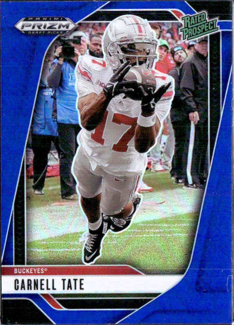 Carnell Tate RC 2025 Panini Prizm Draft Blue Rated Prospect Rookie SP 151/249-1