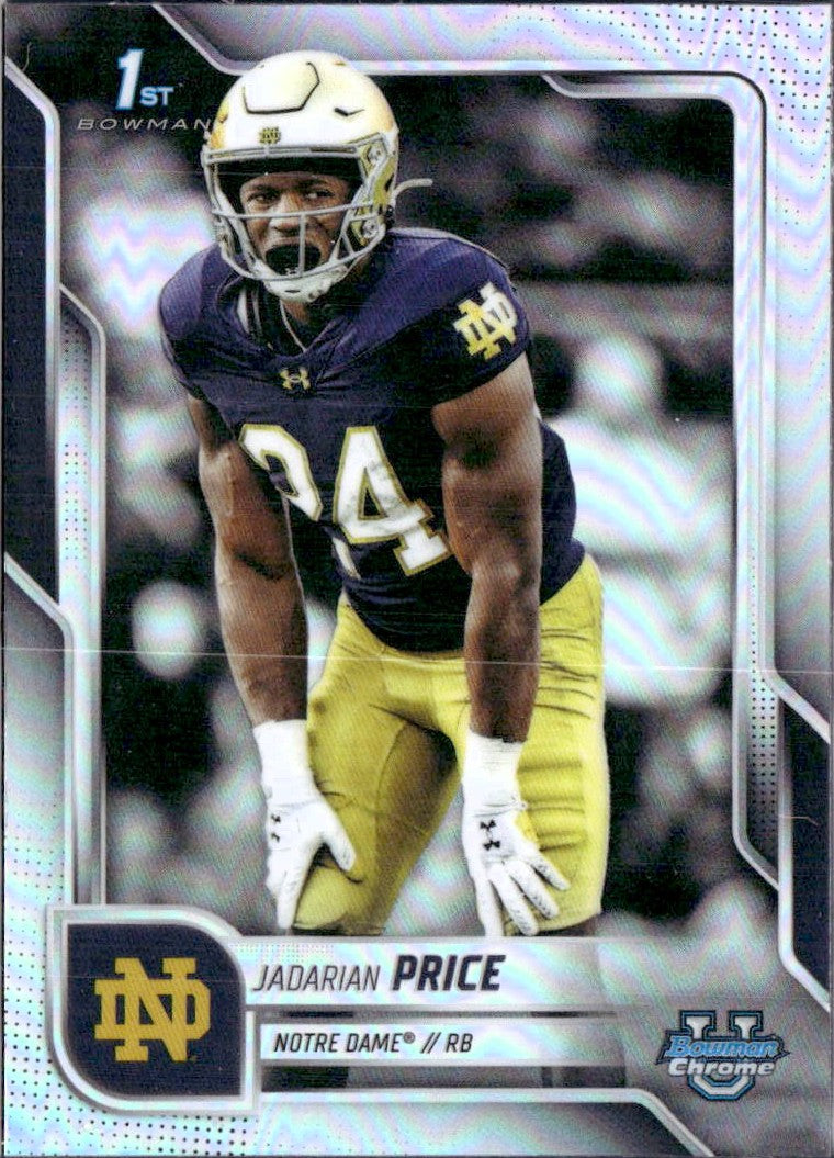 Jadarian Price RC 2025 Bowman U Chrome Refractor Rookie #117