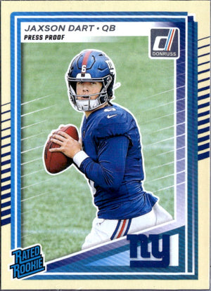 Jaxson Dart RC 2025 Donruss Yellow Press Proof Rated Rookie #400