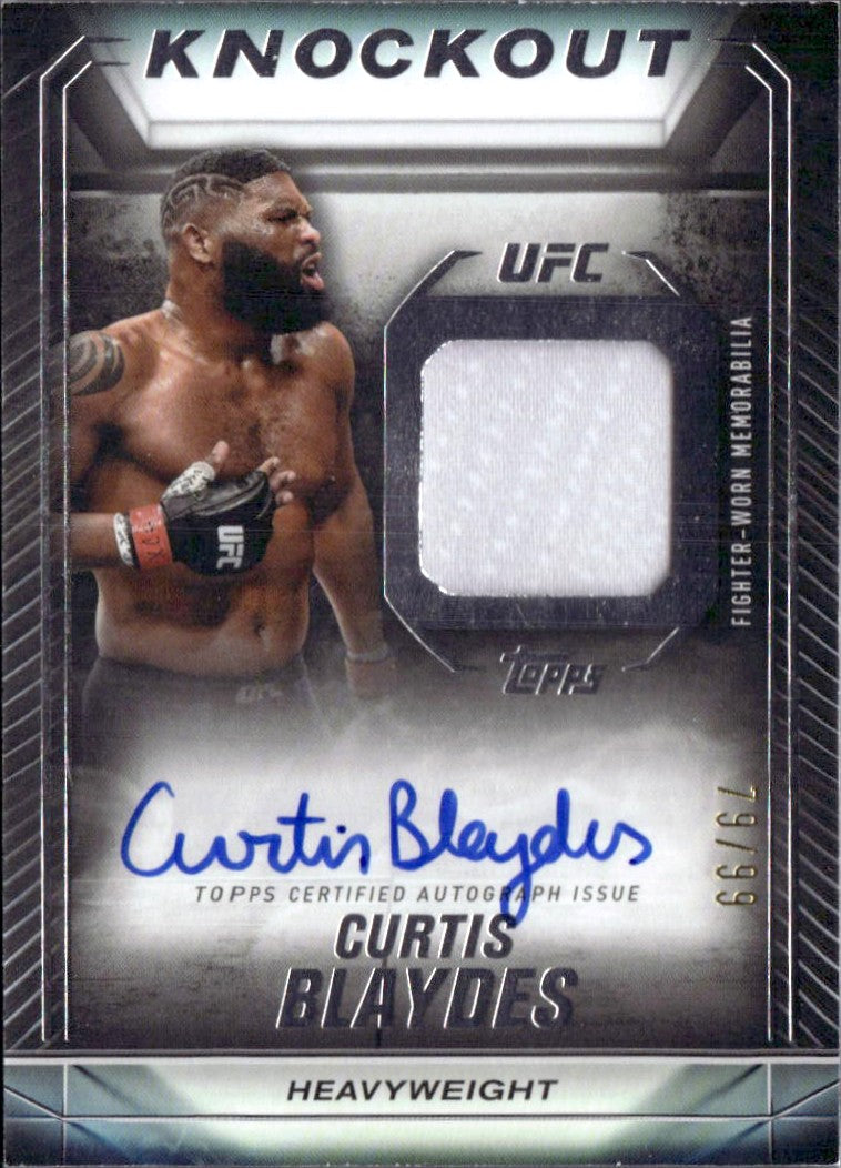 Curtis Blaydes 2024 Topps UFC Knockout Patch Auto SP 79/99
