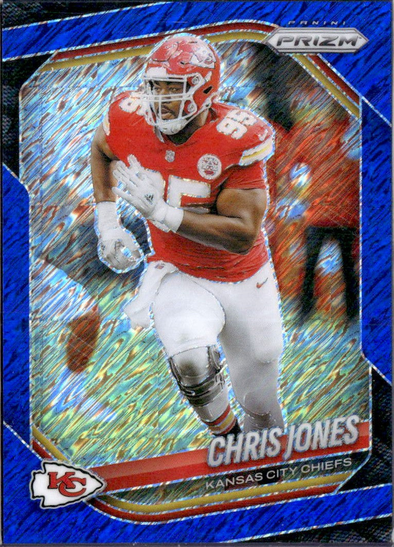 Chris Jones 2025 Panini Prizm Blue Shimmer SP 9/35