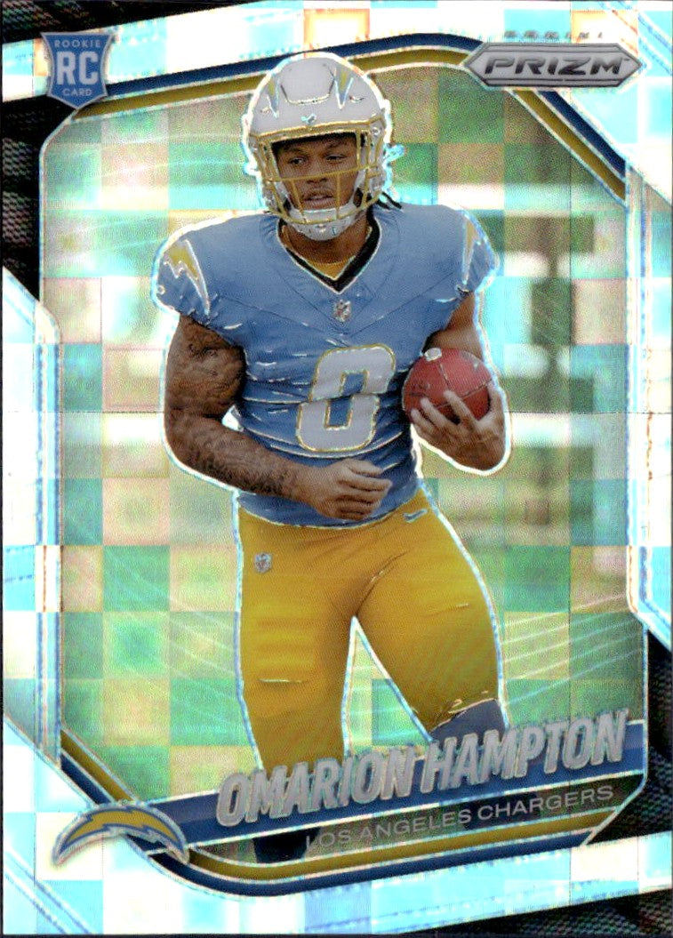 Omarion Hampton RC 2025 Panini Prizm Silver Pandora Rookie SP 8/400