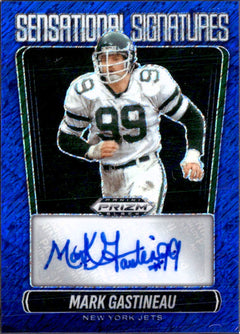 Mark Gastineau 2025 Panini Prizm Black Blue Shimmer Sensational Auto SP 9/15-1