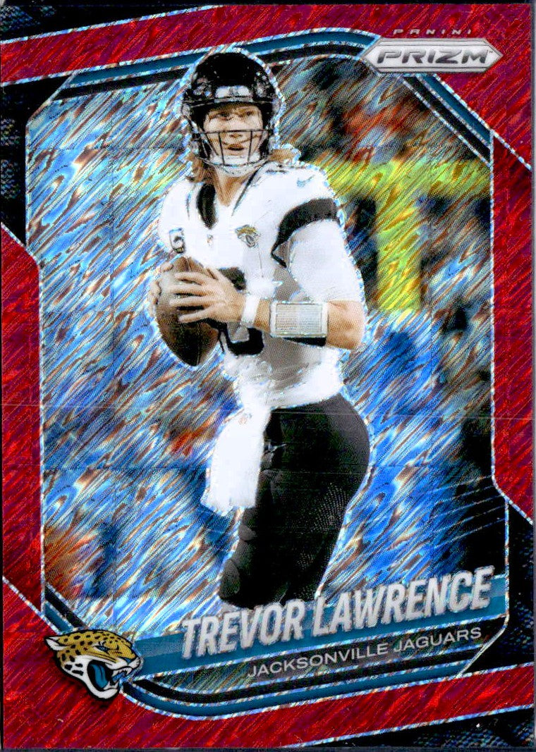 Trevor Lawrence 2025 Panini Prizm Red Shimmer SP 15/49
