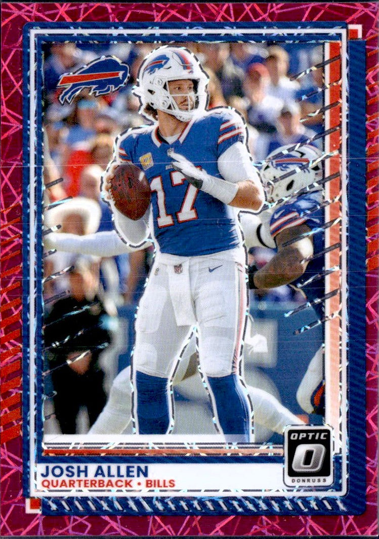 Josh Allen 2025 Donruss Optic Pink Velocity Prizm SP 93/99