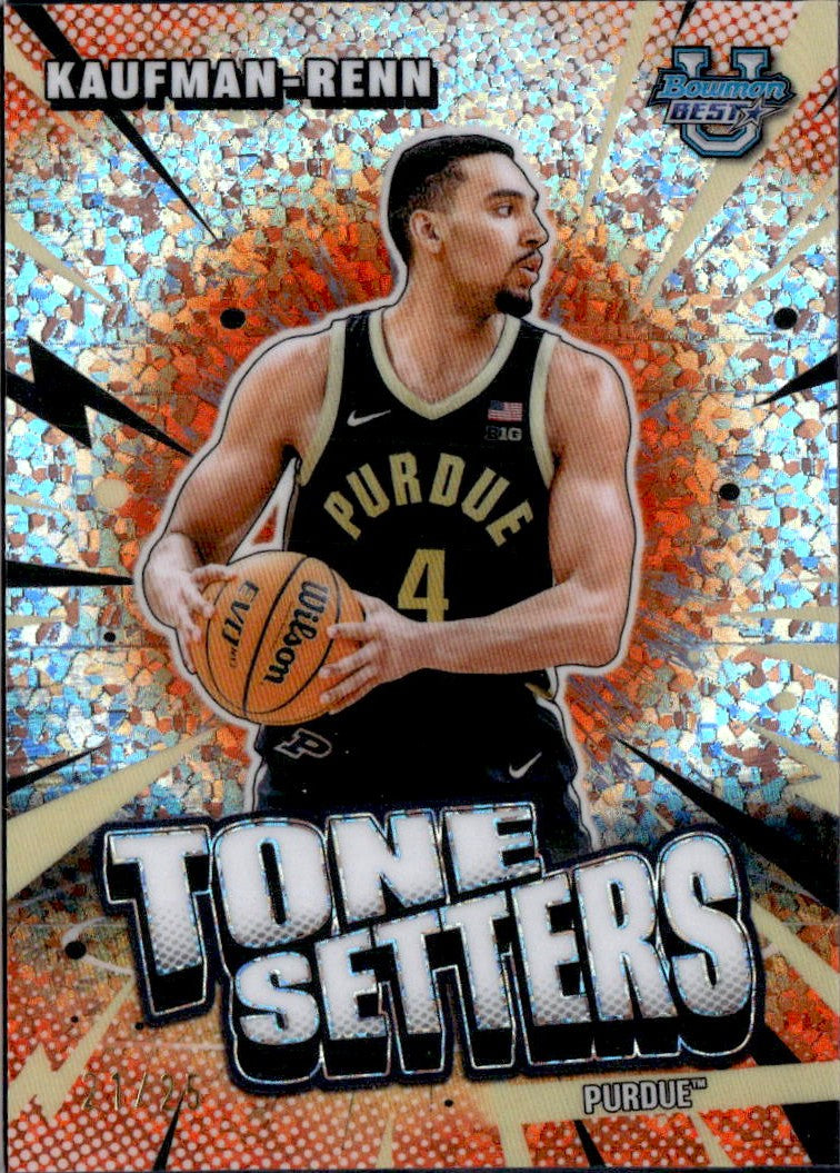 Trey Kaufman-Renn RC 2025 Bowman U Best Orange Mini Diamond Tone Setters Rookie SP 21/25