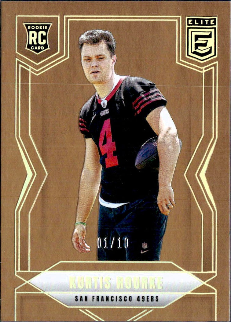 Kurtis Rourke RC 2025 Donruss Elite Gold Rookie SP 1/10
