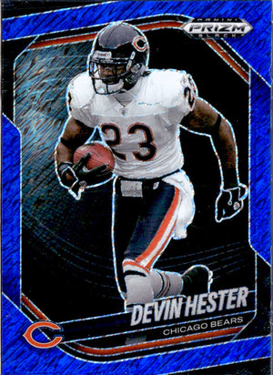 Devin Hester 2025 Panini Prizm Black Blue Shimmer FOTL SP 7/35