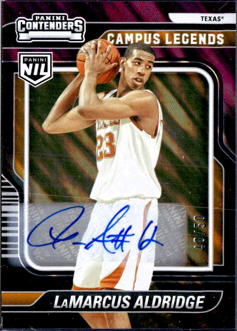 Lamarcus Aldridge 2025 Topps UT Contenders Purple Campus Legends Auto SP 40/50