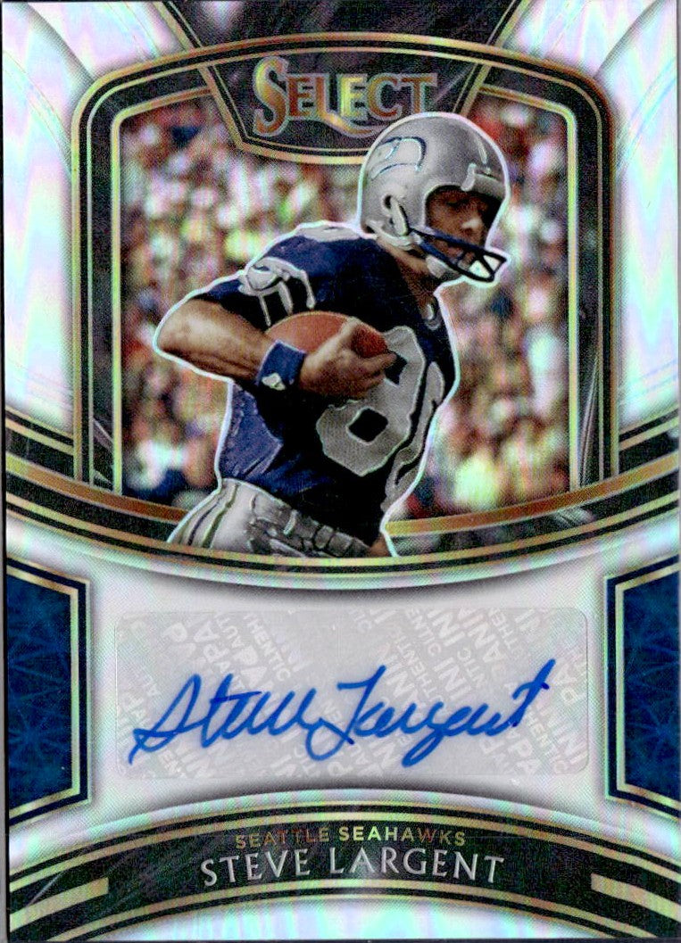 Steve Largent 2020 Panini Select Signatures Silver Auto SP 45/75