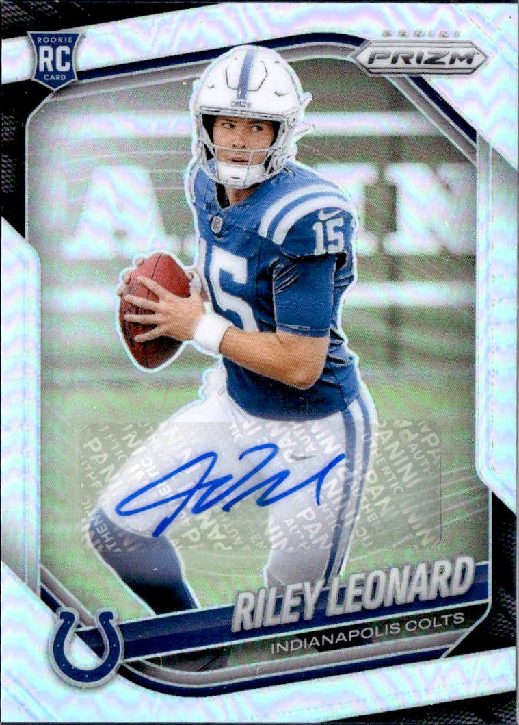Riley Leonard RC 2025 Panini Prizm Silver Rookie Auto #342